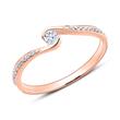 18ct rose gold engagement ring with diamonds