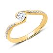 18ct gold engagement ring with diamonds