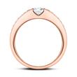 Ladies ring in 18ct rose gold with diamonds