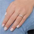 Zirconia set sterling silver engagement ring