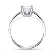 9K white gold engagement ring with zirconia stones