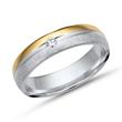 Wedding rings 18ct yellow-white gold with diamond