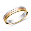 Wedding rings 18ct tricolour gold with diamond