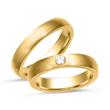 Trauringe 333er Gelbgold mit Diamant