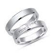 Wedding rings 18ct white gold with diamond