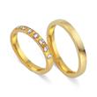 Wedding rings 18ct yellow gold 7 diamonds