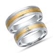 Wedding rings 8ct yellow-white gold with diamond