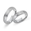 Wedding rings 18ct white gold 3 diamonds