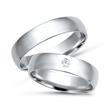 White gold 8ct wedding rings with diamond