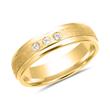 Wedding rings 8ct yellow gold 3 diamonds