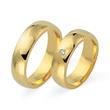 Wedding rings 18ct yellow gold with diamond