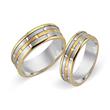 Wedding rings 14ct yellow-white gold