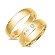 Wedding rings 8ct yellow gold 3 diamonds