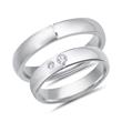 Wedding rings 14ct white gold 2 diamonds