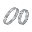 Wedding rings 18ct white gold with diamond