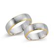 8ct yellow-white gold wedding rings 3 diamonds