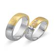 Wedding Rings 8ct Yellow-White Gold 7 Diamonds