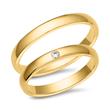 Trauringe 585er Gelbgold mit Diamant