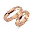 Wedding Rings 14ct Red Gold With Diamond