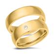 Trauringe 585er Gelbgold mit Diamant