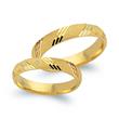 Wedding rings 18ct yellow gold with diamond