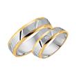 Wedding rings 18ct yellow-white gold with diamond