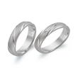 Wedding rings 18ct white gold with diamond