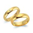 Wedding rings 14ct yellow gold with diamond