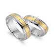 Wedding Rings 14ct Yellow-White Gold With Diamond