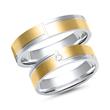 Wedding rings 14ct yellow-white gold with diamond