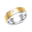 Wedding rings 18ct yellow-white gold with diamond