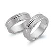 Wedding rings 14ct white gold with diamond