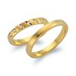 Wedding rings 14ct yellow gold 7 diamonds