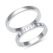 Wedding rings 18ct white gold 7 diamonds