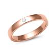 Wedding rings 8ct red gold with diamond