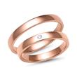 Wedding Rings 8ct Red Gold With Diamond