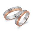 Wedding rings 14ct white - red gold with brilliant