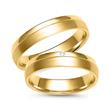 Wedding rings yellow gold with diamond width 4.5 mm