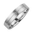 Wedding rings white gold with diamond width 4.5 mm