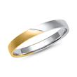 Wedding rings yellow and white gold with diamond width 3 mm