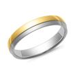 Wedding rings yellow and white gold with diamonds width 4 mm
