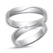 Wedding rings white gold with diamonds width 4 mm