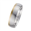Wedding rings yellow and white gold with diamonds width 5.5 mm