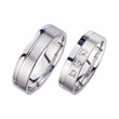 Wedding rings white gold with brilliant width 5.5 mm