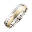 Wedding rings yellow and white gold with diamonds width 5.5 mm