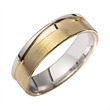 Wedding rings yellow and white gold with diamonds width 6 mm