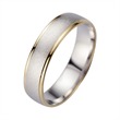 Wedding rings yellow and white gold with diamond width 5.5 mm