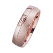 Wedding rings rose gold with diamonds width 5.5 mm