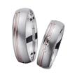 Wedding Rings Red And White Gold With Diamonds Width 5.5 mm