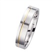 Wedding rings yellow and white gold with diamonds width 5 mm